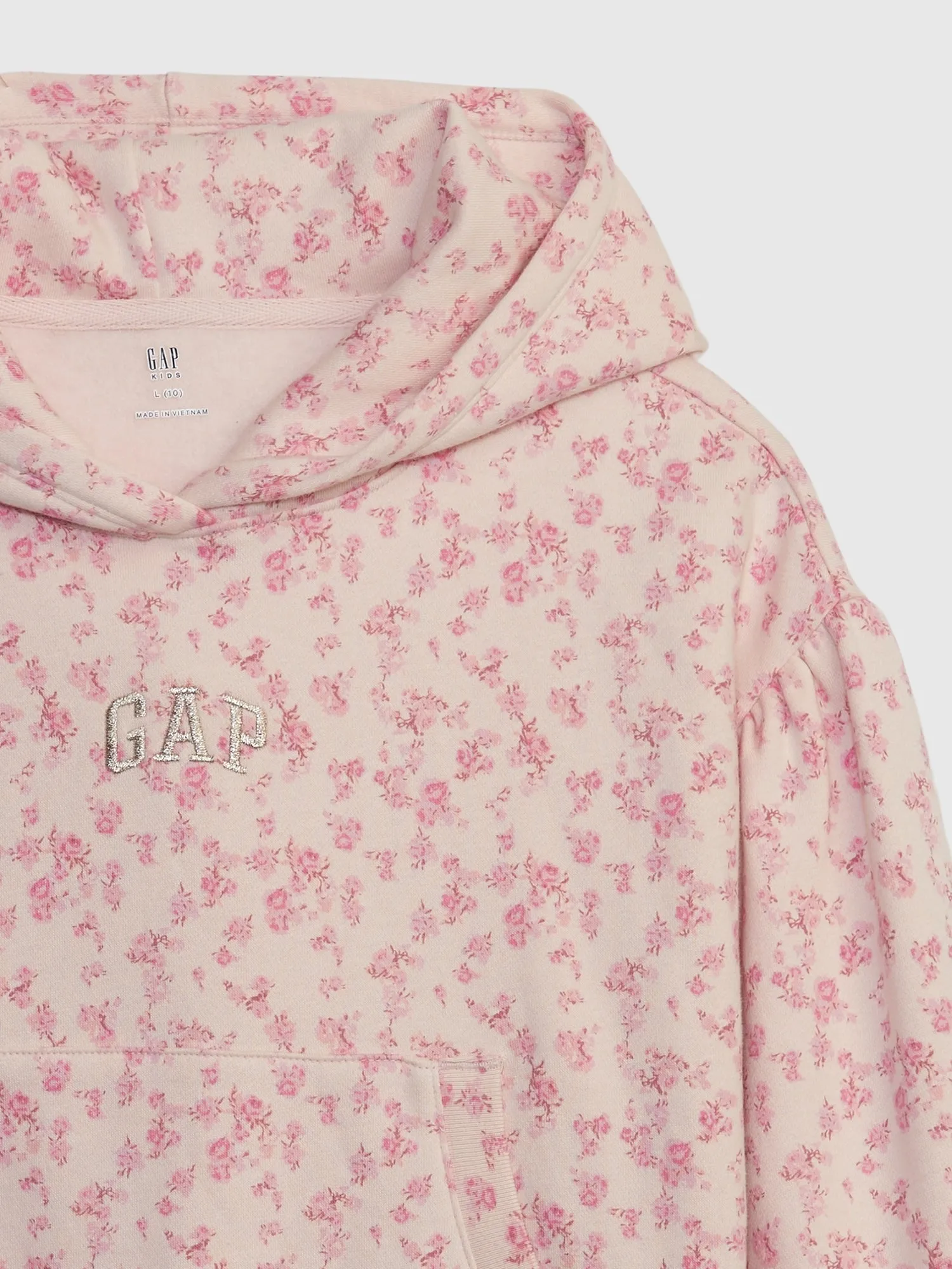 Gap x LoveShackFancy Kids Floral Cropped Logo Hoodie