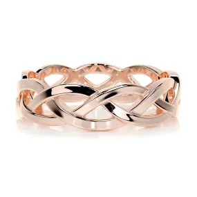 Gerard Men's Wedding Band -14K Rose Gold