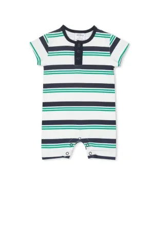 Green Stripe Romper (Milky Baby)