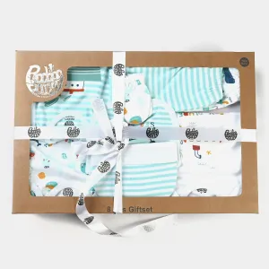 Infant Boys Cotton Poplin 8 Piece Set Marine Life-mIX