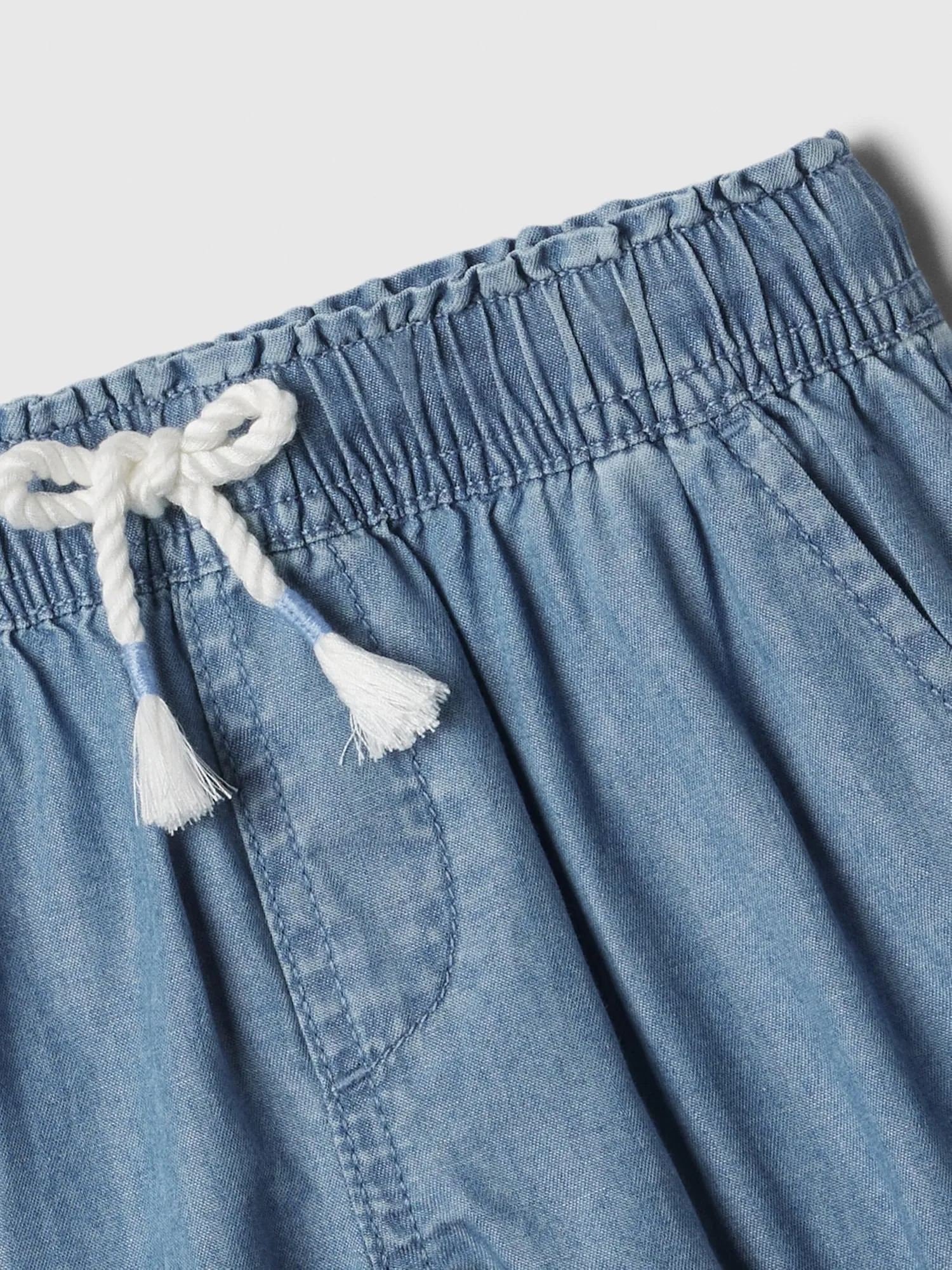 Kids Chambray Pull-On Shorts with Washwell