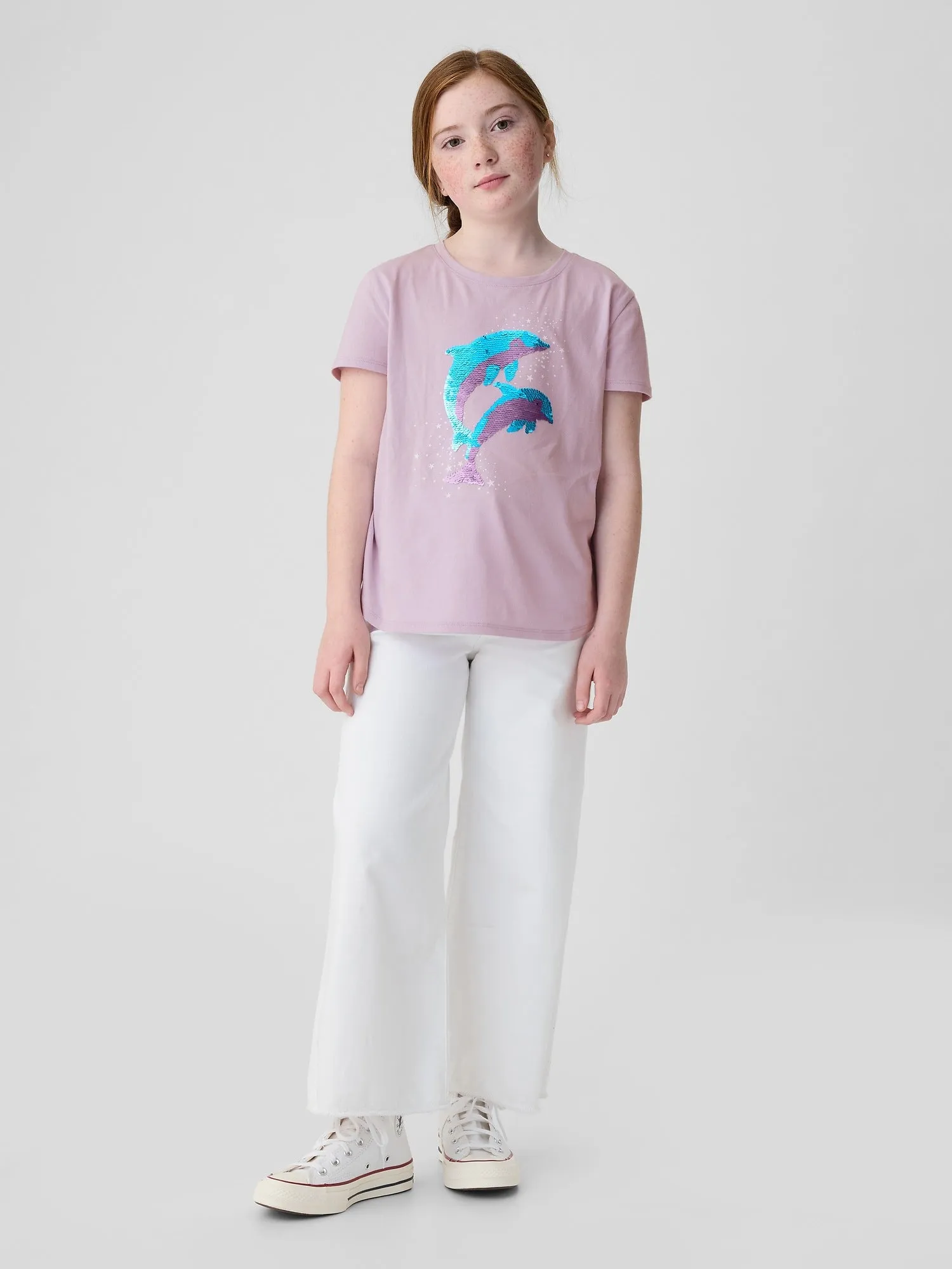 Kids Flippy-Sequin Graphic T-Shirt