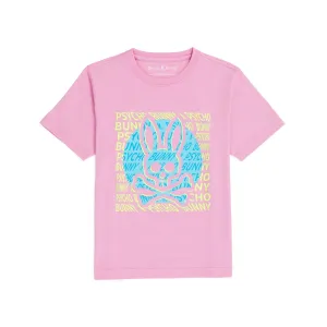 Kids Psycho Bunny Bengal Graphic Tee (Wild Rose)