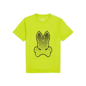 Kids Psycho Bunny Strype Graphic Tee (Lime Granita)