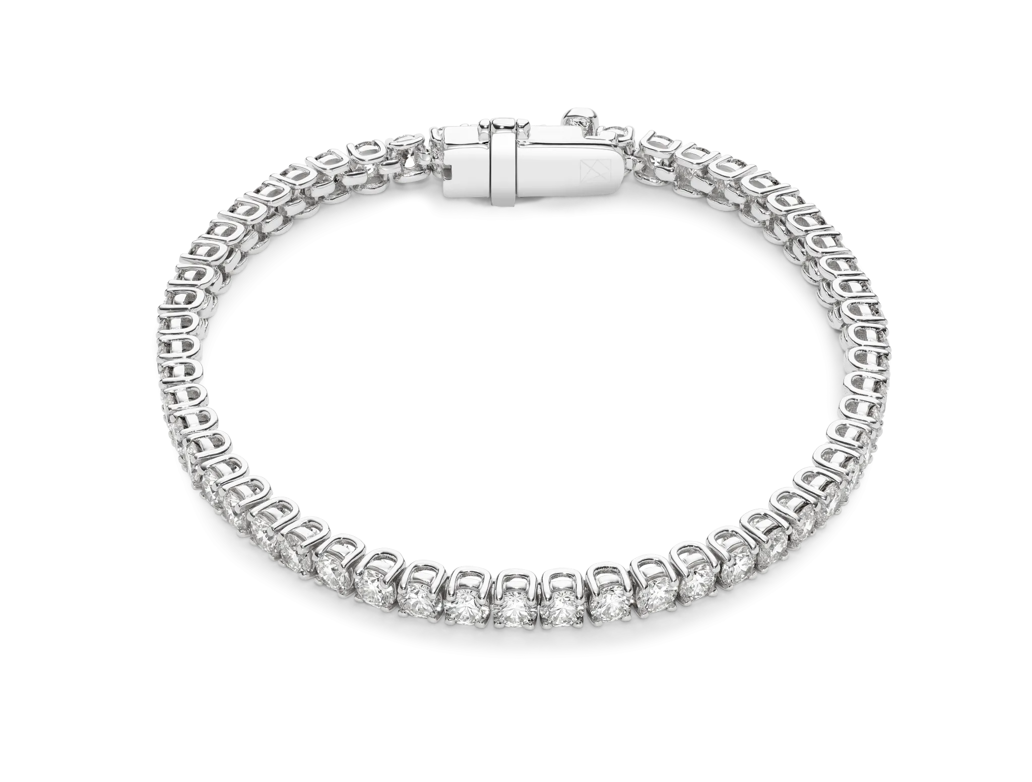 Lab-Grown Diamond Small Tennis Bracelet - G/H color, 6.5 length | White