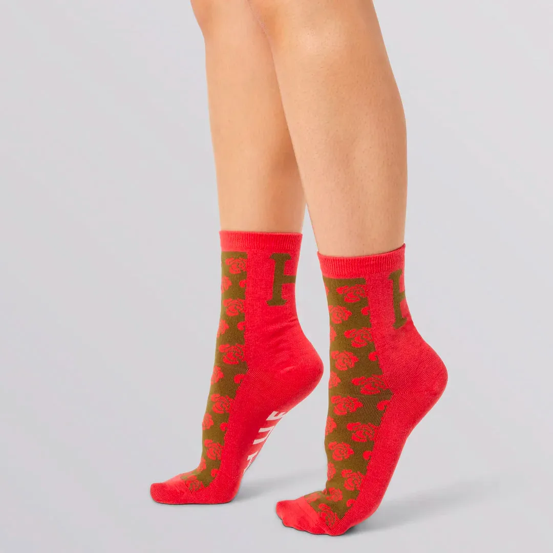 NATURE H CREW SOCK (Red)