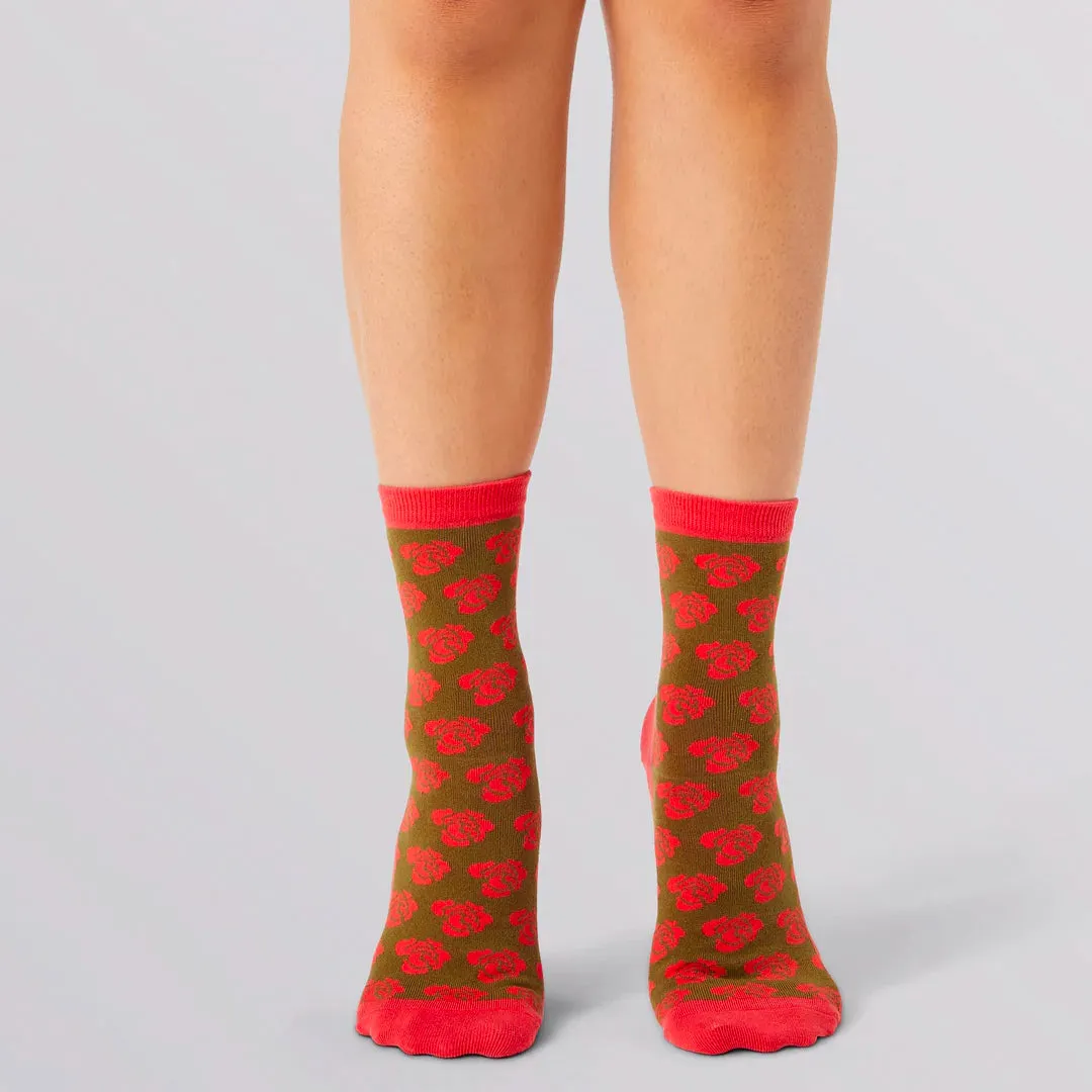 NATURE H CREW SOCK (Red)