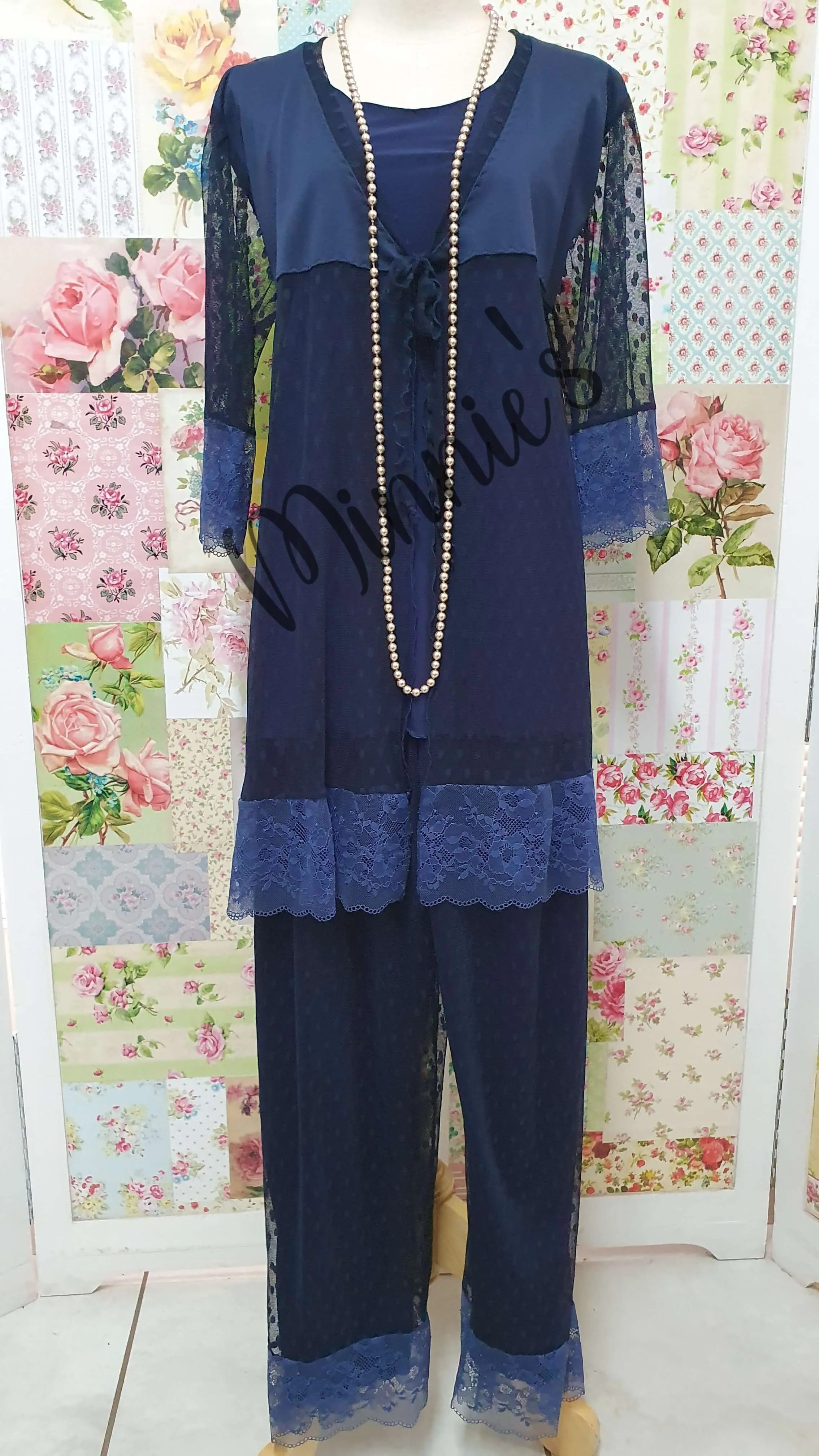 Navy 3-Piece Pants Set LR0273