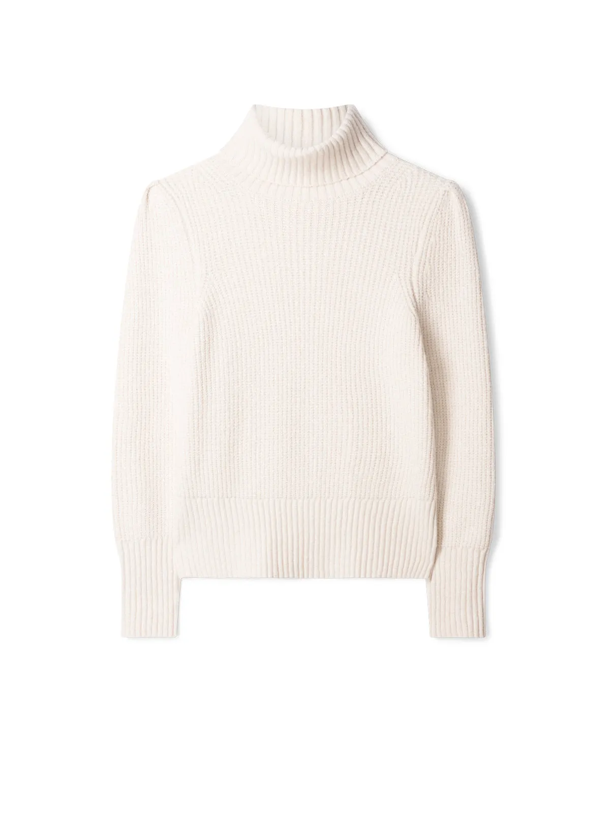 Nova Organic Cotton Roll Neck Jumper - Pampas Cream