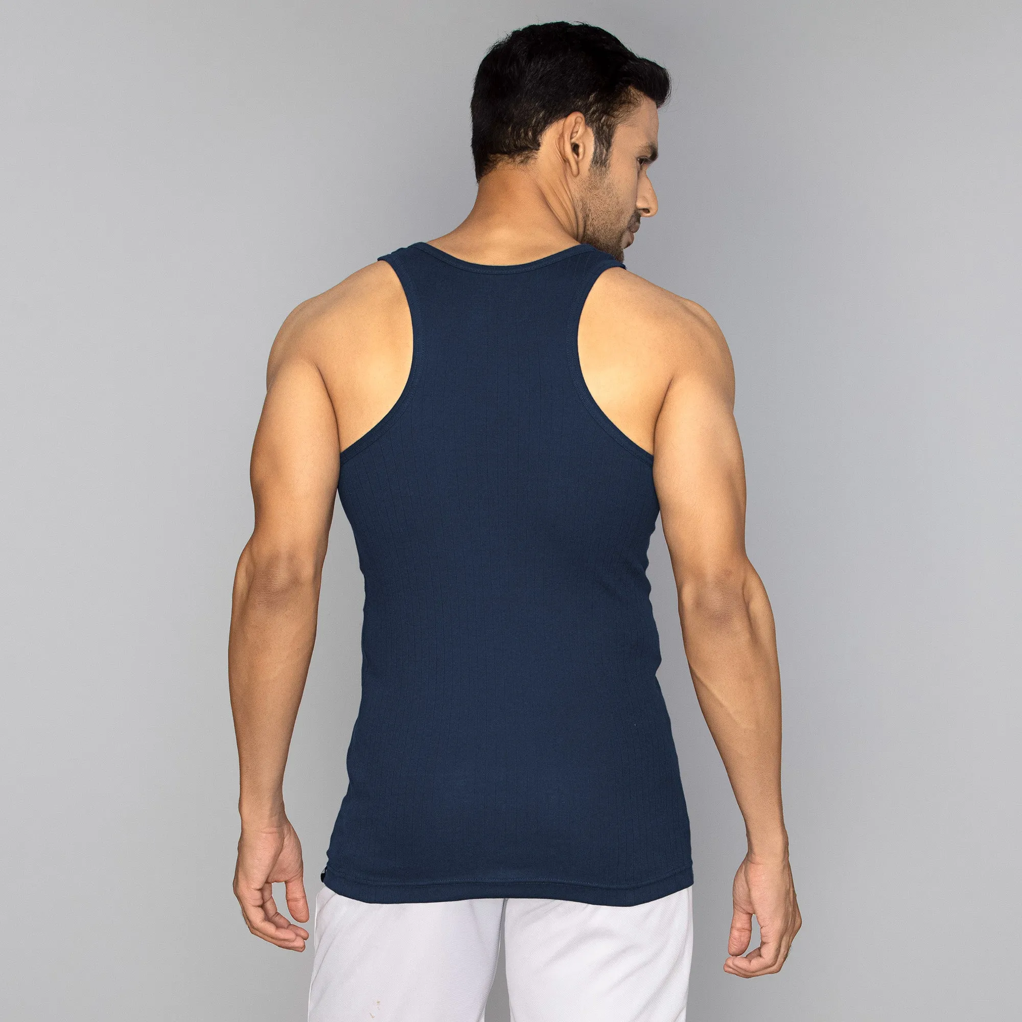 Nova Round Neck Racer Back Vest Midnight Blue