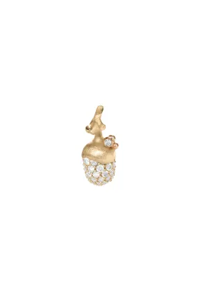 Ole Lynggaard Forest 18KYG Pavé Diamond Acorn Pendant | Small