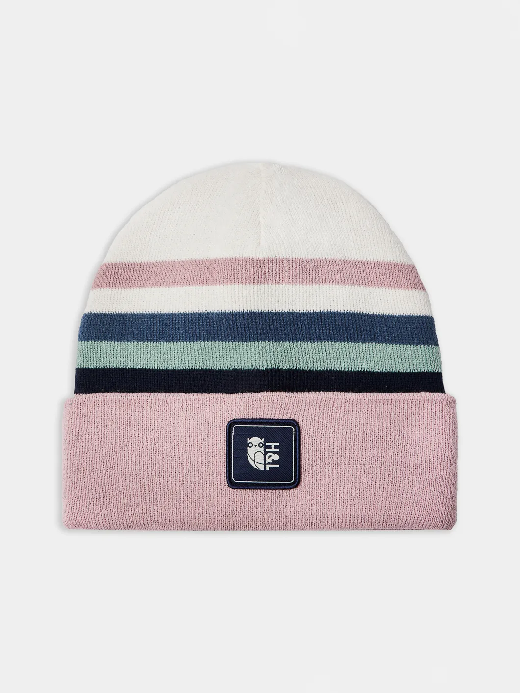 One Eighty Beanie Cream & Pink