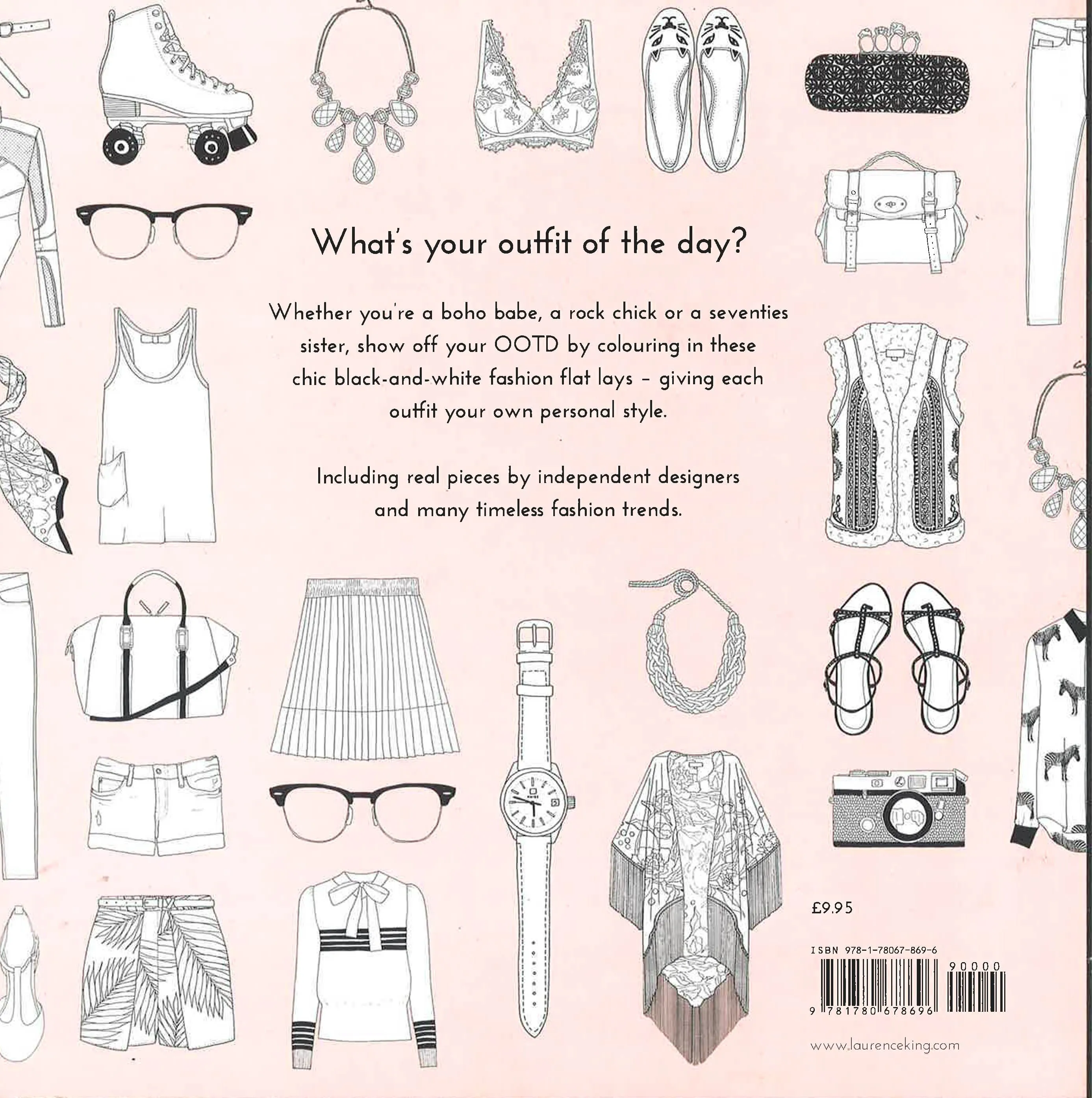 #Ootd: Fashion Flat Lay Colouring Book - Fashion Flat Lay Colouring Book