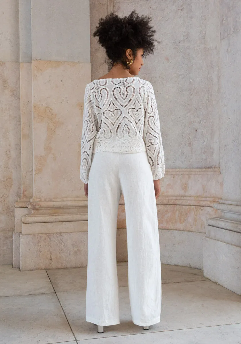 Pantalon SINTRA Lin Lait