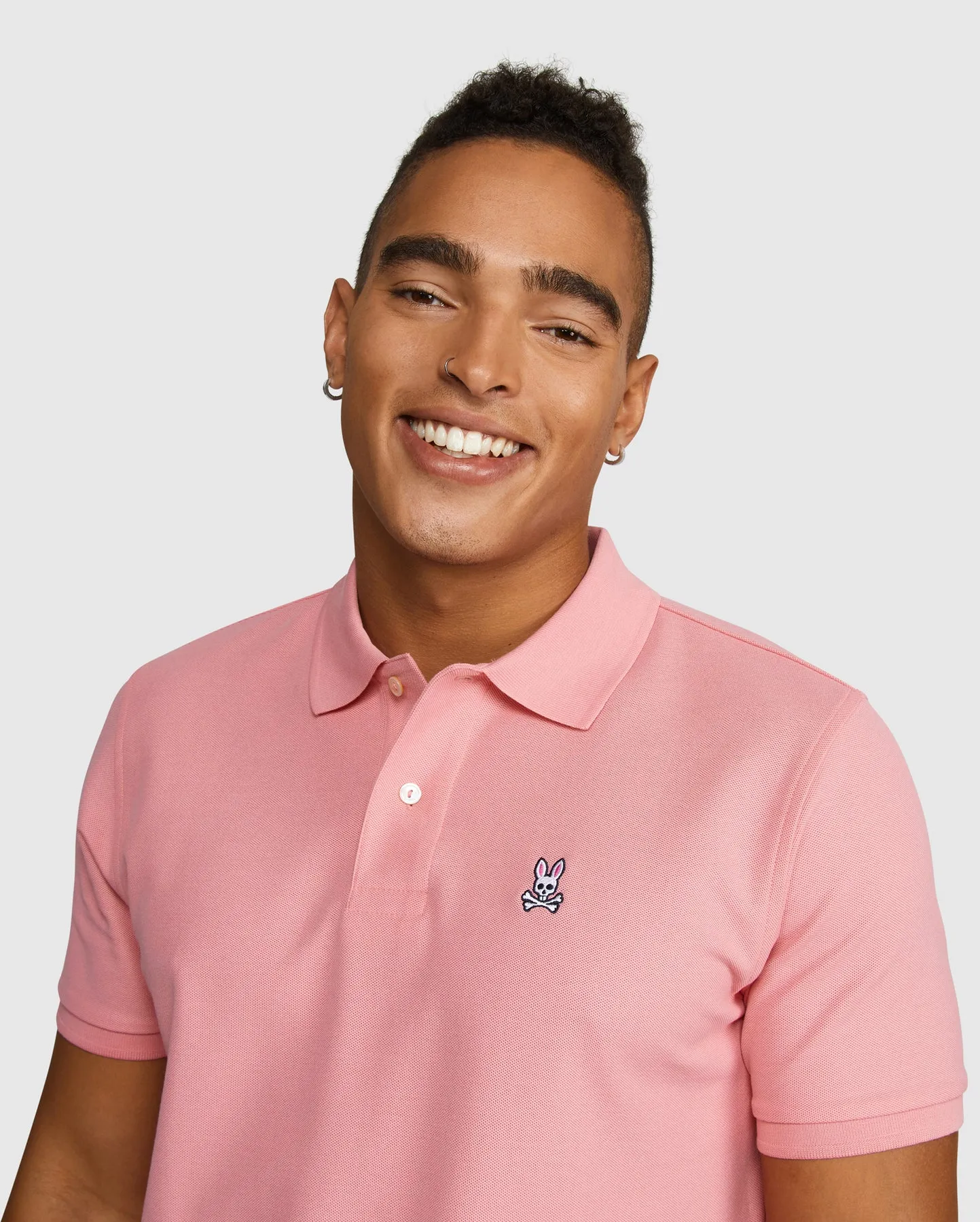 Psycho Bunny Mens Classic Polo - Winter Rose