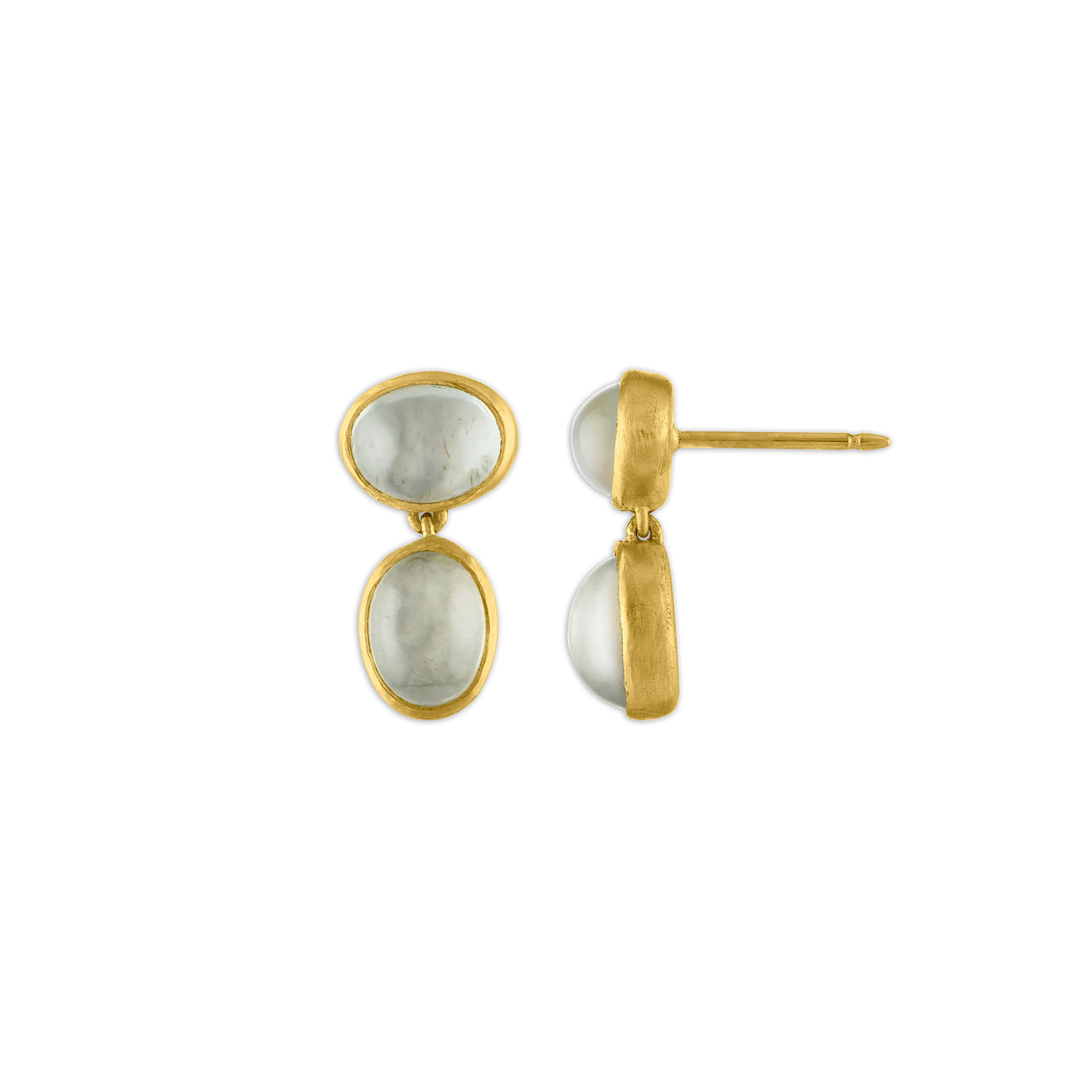 Small Mango Moonstone Amphora Earrings