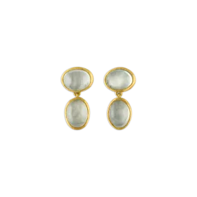 Small Mango Moonstone Amphora Earrings