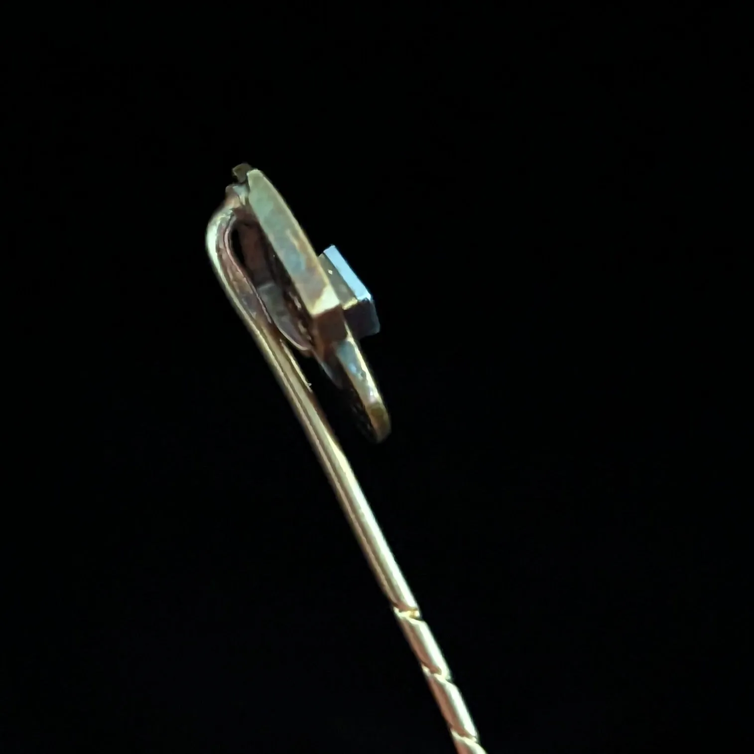 The Seattle - Art Nouveau Era Old Cut Diamond 18k Gold Stick Pin