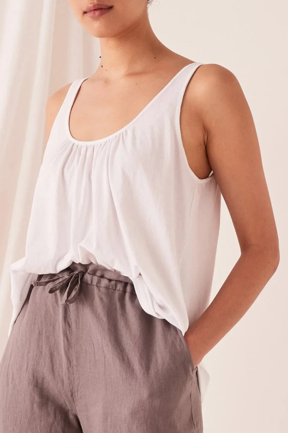 Tilly White Cotton Cami