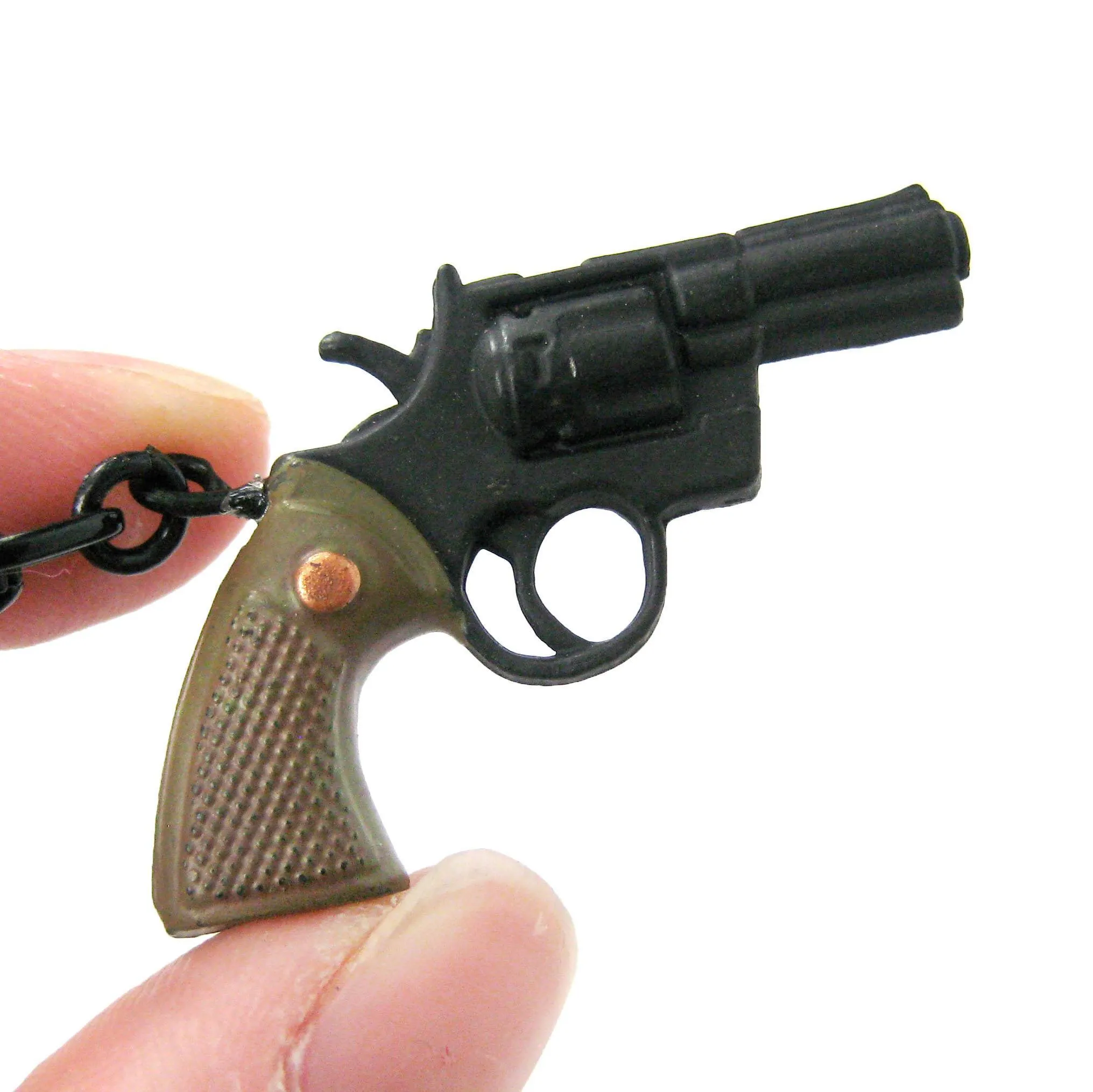 Toy Gun Pistol Revolver Shaped Pendant Necklace | DOTOLY