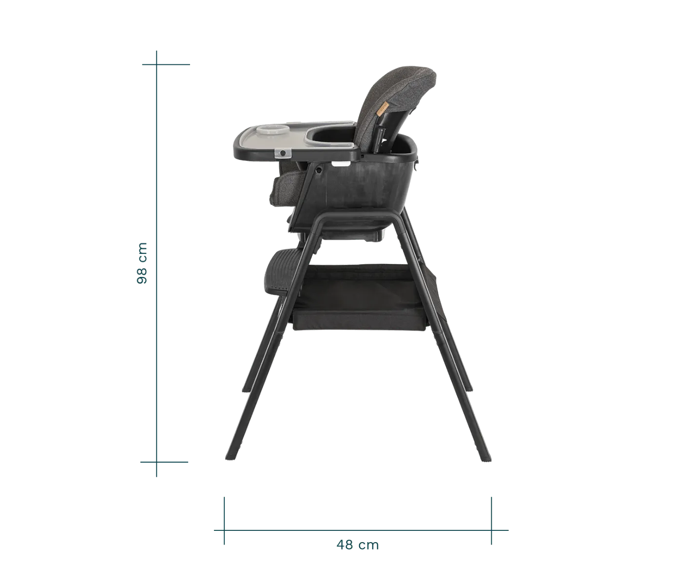 Tutti Bambini Nova Birth to 12 Years Highchair Package - Black/Black