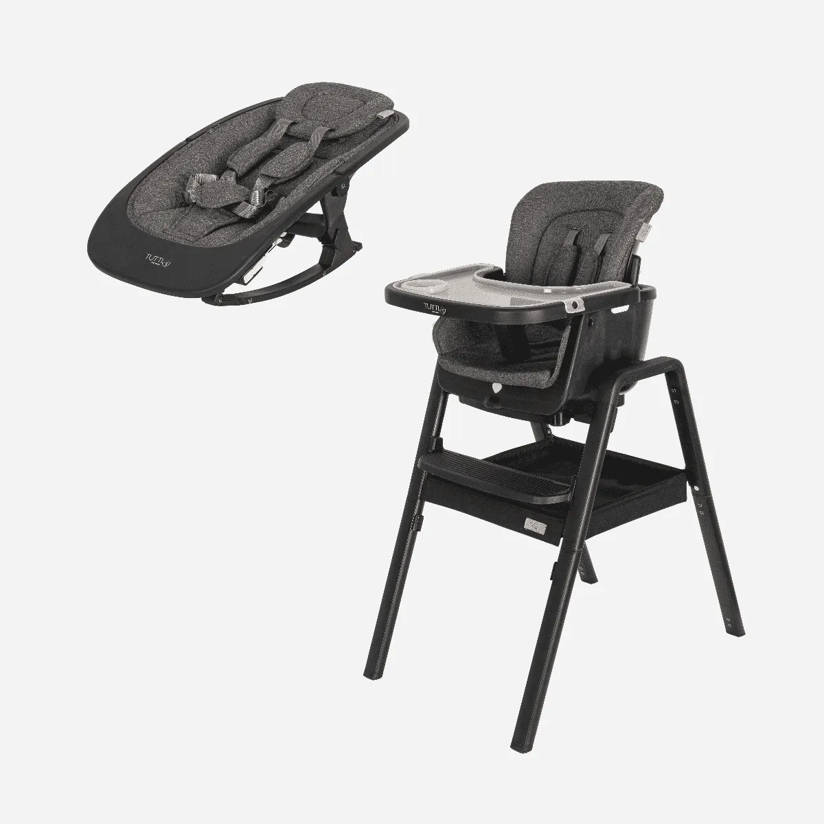 Tutti Bambini Nova Birth to 12 Years Highchair Package - Black/Black