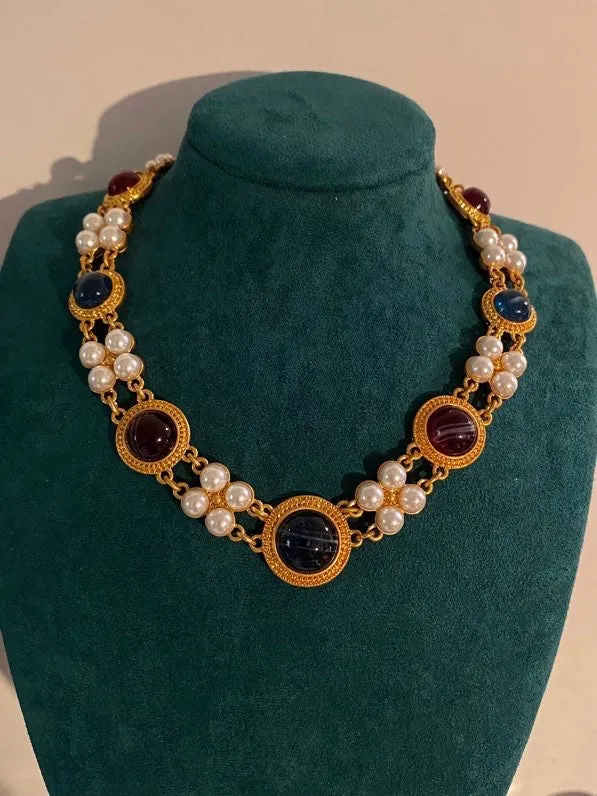 Vintage Gems Earrings& Necklace