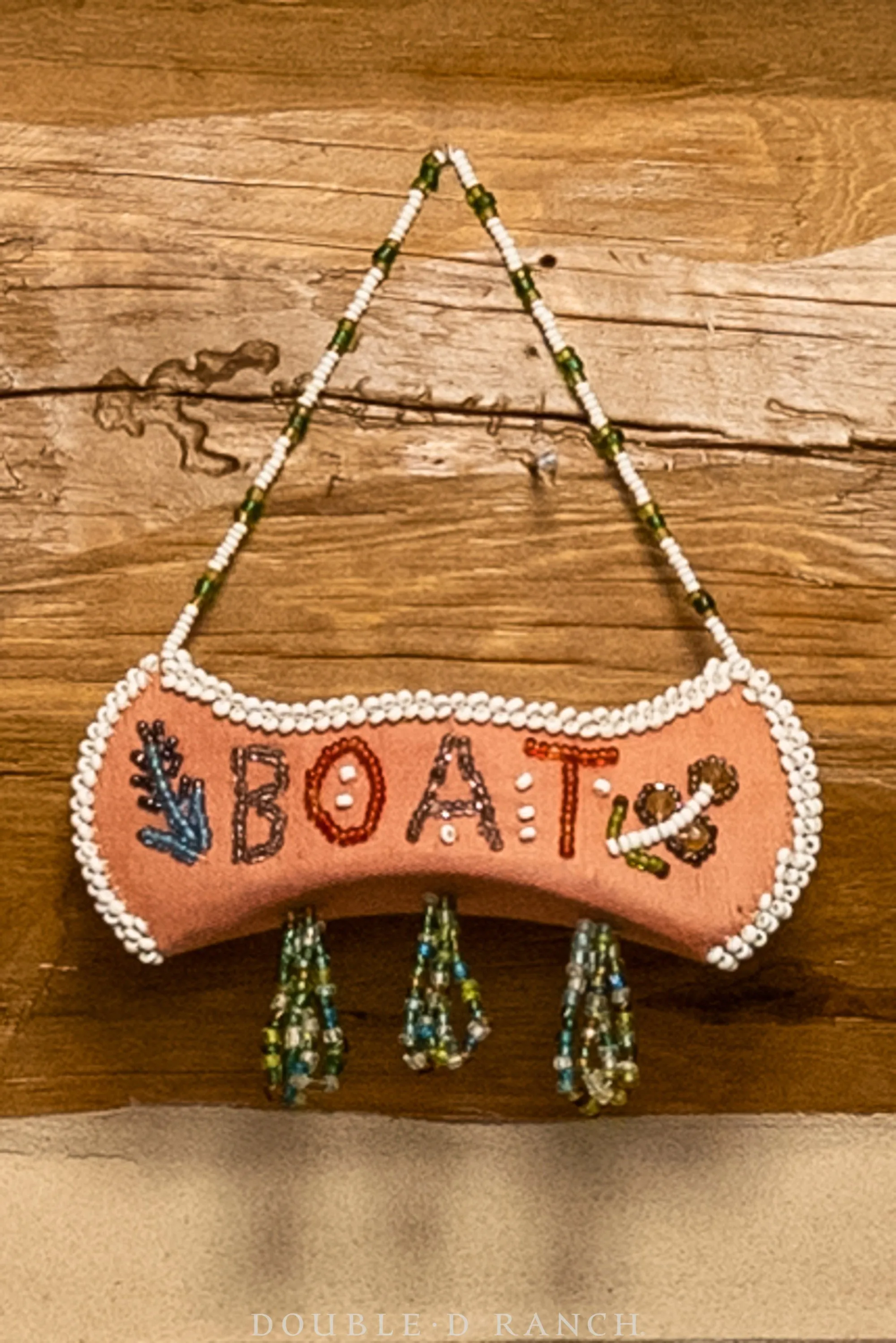 Whimsey,  Beaded, Canoe, Boat, Tassels, Vintage